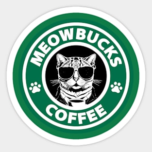 MeowBucks Coffee Sticker